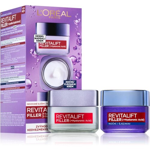 L&amp;acute;Or&amp;eacute;al Paris Revitalift Filler dnevna in nočna krema proti gubam (s hialuronsko kislino) Slike