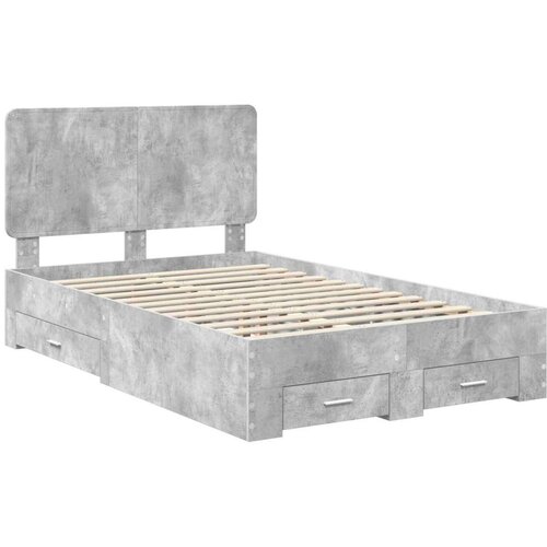  Okvir za krevet s uzglavljem Betonski sivi 135 x 190 cm Slike