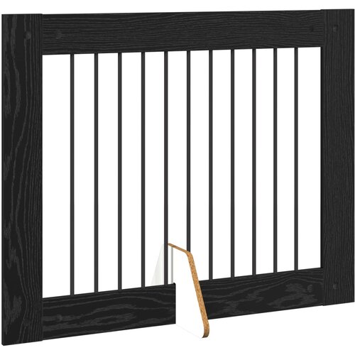  Vrata za pse s postoljem 2 pcs Crni hrast 100 x 80 cm Slike