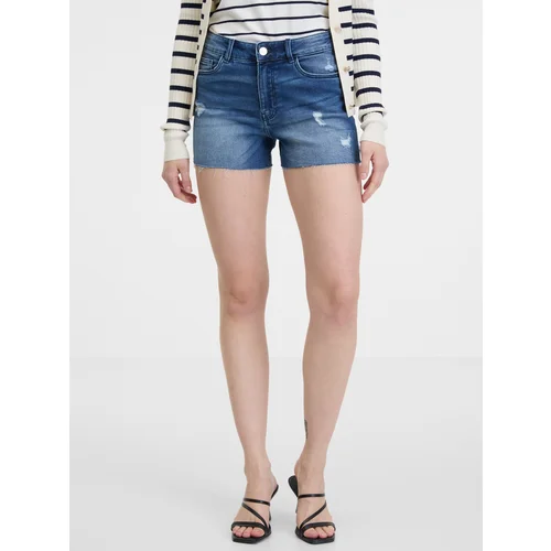 Orsay Dark Blue Womens Denim Shorts - Women