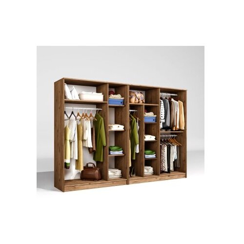 Hanah home Ormar Kardelen 1600-117, 280x180x51.8 cm, , Smeđa Slike