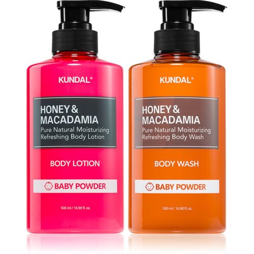 KUNDAL Honey &amp;amp; Macadamia Baby Powder set za telo Slike