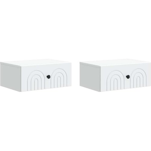  Noćni ormarić za montažu na zid 2 pcs Bijela 49 x 34 5 x 20 cm Cene