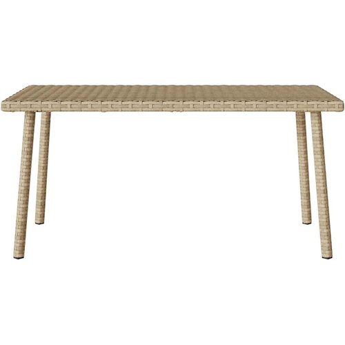  Vrtni stolić za kavu pravokutni bež 80x40x37 cm poliratan Slike