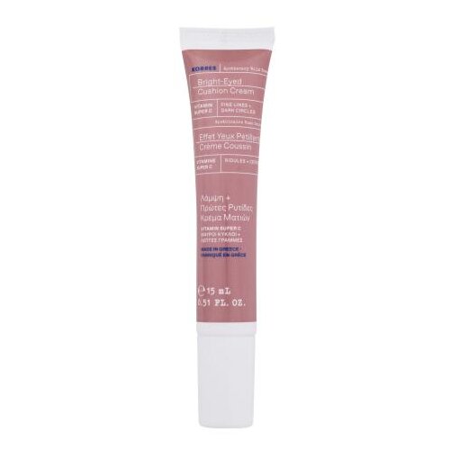 Korres Apothecary Wild Rose Bright-Eyed Cushion Cream krema proti temnim kolobarjem, zabuhlosti in gubam okoli oči 15 ml za ženske Cene
