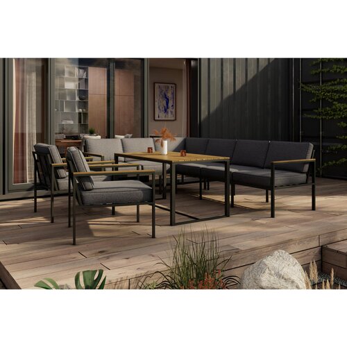 Ambia Garden JEDILNA LOUNGE GARNITURA tkanina akacija masivno železo Cene