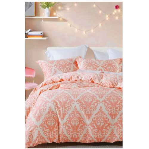 Mila Home Rožnata/bež posteljnina za zakonsko posteljo/podaljšana iz renforce bombaža z rjuho/4-delna 200x220 cm Damask – Cene