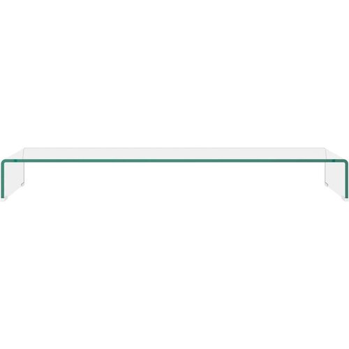 VidaXL Stalak za TV /Monitor Prozirno Staklo 110x30x13 cm Slike