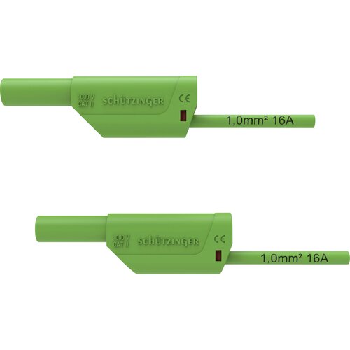 Sch&amp;uuml;tzinger VSFK 8500 / 1 / 200 / GN varnostni merilni kabel 4 mm mo&amp;scaron;ki konektor 4 mm mo&amp;scaron;ki konektor 200.00 cm zelena 1 kos, (20423047) Slike