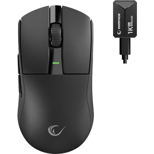 Rampage Mi&amp;scaron; gaming Zenith Bt Wired 2.4g Black Wireless Paw3395 Nordic 52833 MCU, 41653 Slike