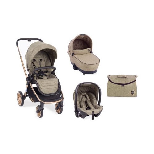 Kikka Boo kolica VICENZA premium beige set 3in1 sa tvrdom korpom i autosedi&amp;scaron;tem Slike