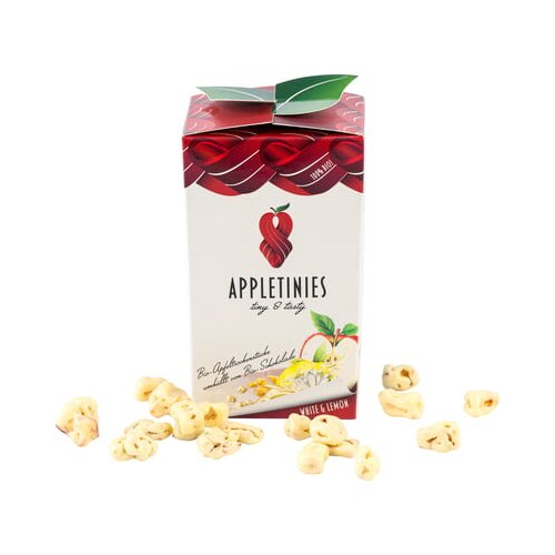 APPLETINIES tiny &amp;amp; tasty Bela čokolada z limono, bio - 85 g Slike