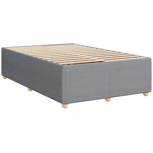  Krevet s oprugama i madrac svjetlosivi 120 x 200cm od tkanine Slike