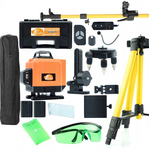 Rosfix SET LASERSKI NIVELIR ROT12L &ndash; 12 LINIJ, IP54, 25 M, 3500 MAH | S STATIVOM, OČALI, TYČKO 3,5 M, (5000075887) Cene