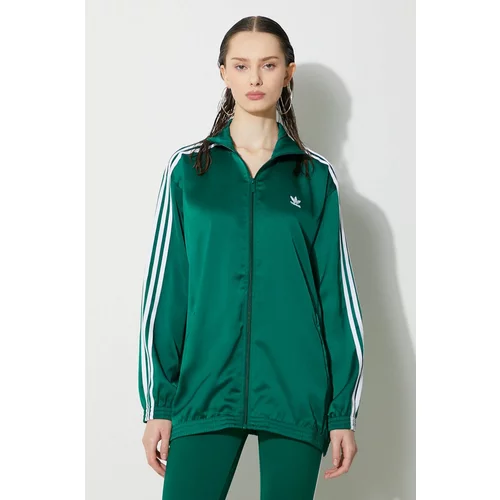 Adidas Pulover Track Top ženski, zelena barva, IP0699