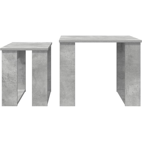  Set stolića za kavu 2 pcs Betonski sivi Konstruirano drvo Slike