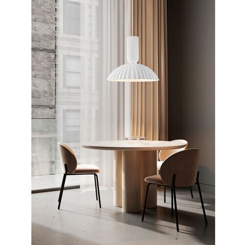 Nova Luce Bijela viseća svjetiljka od kamenine &amp;oslash; 50 cm Ammos &amp;ndash; Slike