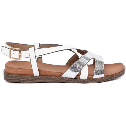 Sergio Leone s flat white sandals Slike