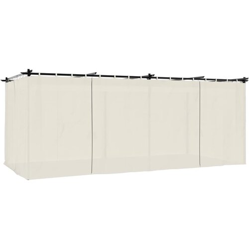 vidaXL Paviljon z zavesami krem 6x3 m jeklo, (21320215) Cene