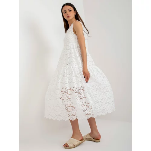 Fashion Hunters White flowing dress with ruffle OCH BELLA