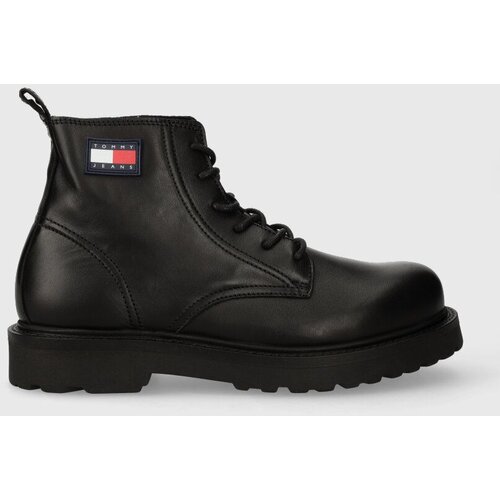 Tommy Jeans Kožne cipele TJM RUBERIZED LACE UP BOOT za mu&amp;scaron;karce, boja: crna, EM0EM01276 Slike