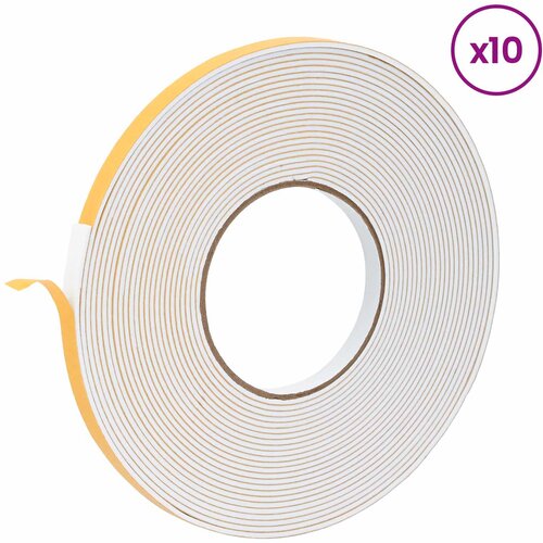  Samoljepljiva pjenasta traka 10 pcs Bijela 10mm x 10m CR pjena Slike