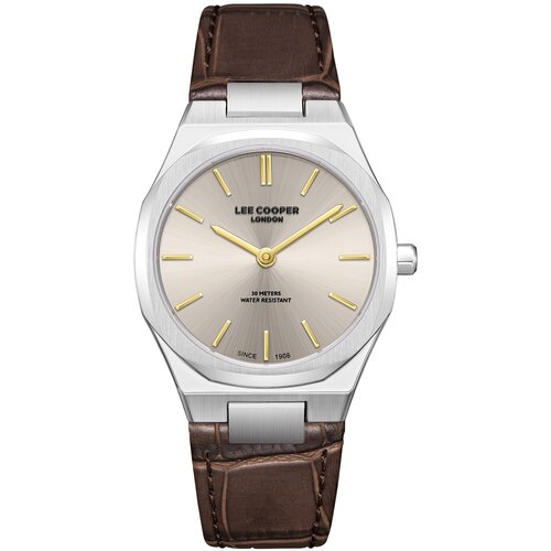 Lee Cooper Ženski sat LC08337.362, Srebrno kućište, Braon boje Cene
