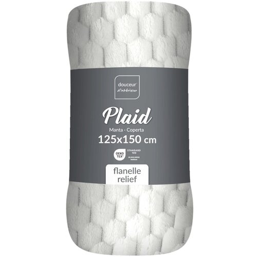 Douceur d int&amp;eacute;rieur Kremno bela odeja iz mikroflanele 125x150 cm Mini Frosty &amp;ndash; Slike