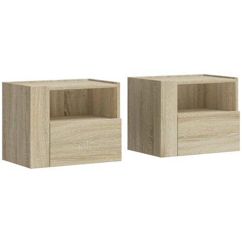 Maison Chic Stenski Dvo delni komplet Nočne omarice - Nočne mize sonoma hrast 45x30x35 cm, (21686810) Slike