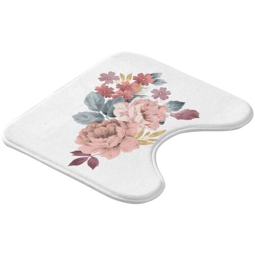 Douceur d int&amp;eacute;rieur Belo-rožnata kopalni&amp;scaron;ka preproga za WC 45x45 cm Jayana &amp;ndash; Slike