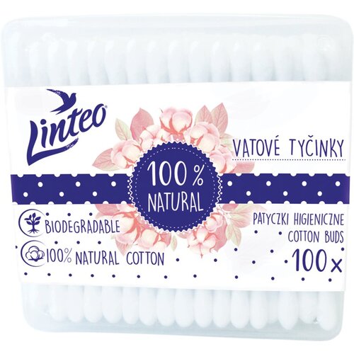Linteo Natural vatne paličice posoda 100 kos Cene