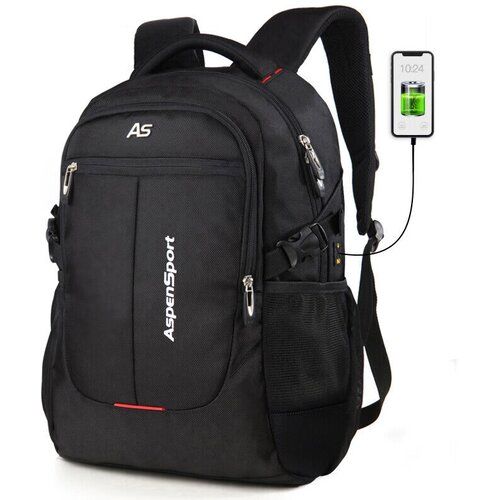 Aspensport Ranac za laptop, 15.1/16&amp;quot;, Crni Slike