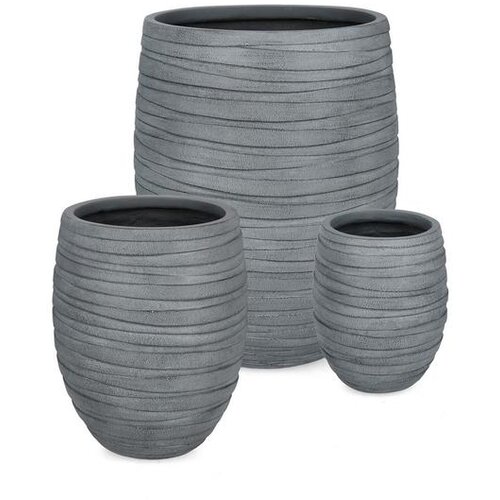  SAKSIJE STRIPS SET 3/1 SIVE 25*31/36*45/49*61CM BIZZOTTO Slike