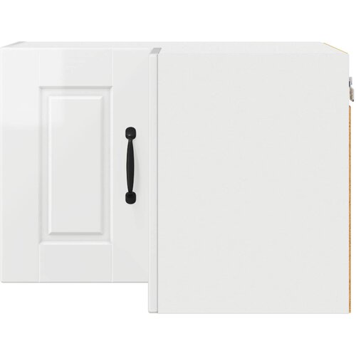  Zidni kutni ormar Visoki sjaj bijela 57 x 57 x 40 cm Slike
