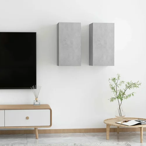 vidaXL TV ormarići 2 kom siva boja betona 30,5 x 30 x 60 cm od iverice