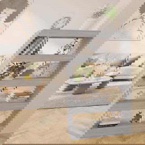 vidaXL knjižna omara/pregrada siva sonoma 80x30x135 cm Cene