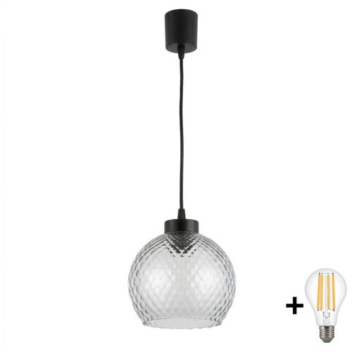 Brilagi LED luster na sajli R GLASS 1xE27/60W/230V prečnik 25 cm crna/zadimljeno siva Cene