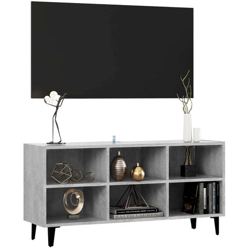 vidaXL TV omarica s kovinskimi nogami betonsko siva 103,5x30x50 cm, (20912625) Cene