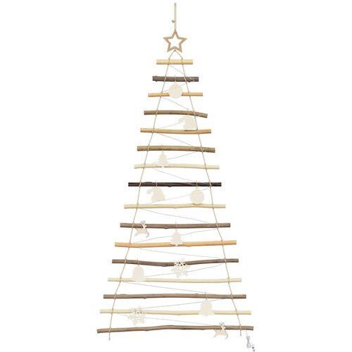 VidaXL Božićno drvce s 50 LED svjetlima Prirodna 120 cm Masivni jasen Slike