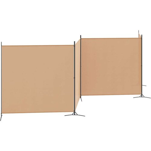  4-panelni pregradni zid Bež 698 x 180 cm Tkanina - Bež 698 x 180 cm Slike