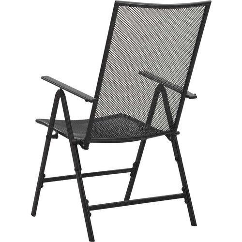  Zložljivi mrežasti stoli 4 kosi jeklo antracit Slike