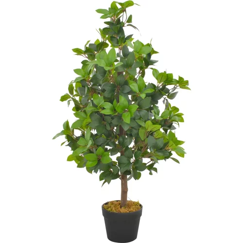 vidaXL Umetna rastlina lovorovo drevo z loncem zelena 90 cm
