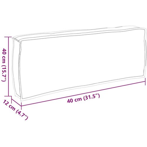 vidaXL Blazina Listni vzorec Poliester 120 x 12 x 40 cm Cene