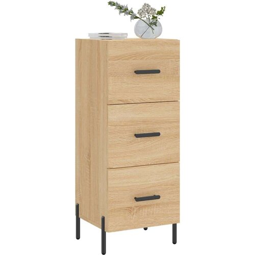 VidaXL Komoda boja hrasta sonome 34 5x34x90 cm od konstruiranog drva Slike