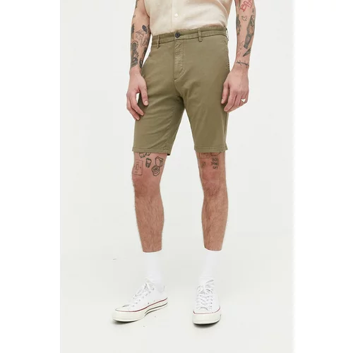 Hugo Kratke hlače moški, zelena barva