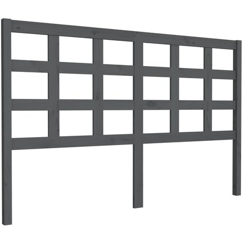 Maison Chic posteljno vzglavje - vzglavna omarica - nočna omarica sivo 156x4x100 cm trdna borovina, (21705130) Slike