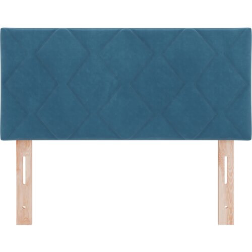 VidaXL LED glava postelje dizajn z diamantskimi bloki temno modra 90 cm žamet Slike