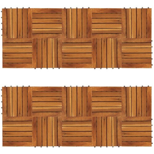 VidaXL Po&amp;scaron;čice iz akacije vertikalen vzorec 30 x 30 cm set 20 kosov Slike