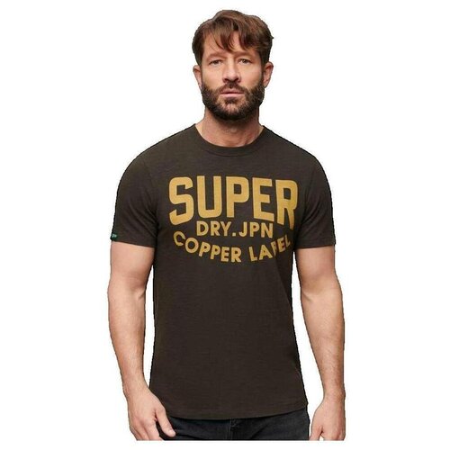 Superdry Majice s kratkimi rokavi T-shirt Copper Label noir vintage flamm&eacute; Črna Cene