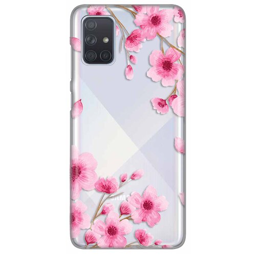 silikonska maska za Samsung A715F Galaxy A71 Rose flowers Print Skin providna Slike